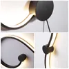 S Modern Minimalist S/W/Line/Shape LED Track Aluminium Pracket Procession Wall 3 Color Decorative Light 0209