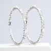 Hoop Earrings Korean Fashion Pearl Ear Ring Women Round Simple Rhinestone Funny Vintage Large Jewelry 2023