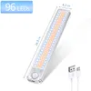 LED Closet Light With Motion Sensor Rechargeable Smart Lamp Wireless Night Light For Kitchen Cabinet Wardrobe Kabinet