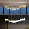 Современные длинные потолочные люстры подвеска стеклянные шарики G9 светодиоды для столовой столовой кухня подвесная лампа офис.