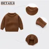 Pullover Baby Clothing Boys Girls متماسكة ملابس السترة طفل صغير من مواليد التريكو ناعم الطويل الأكمام 230209