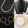 Link Chain Gold Chains Embossing Color Wholesale Twisted Singapore Diy Long Necklace For Women Men Jewelry Mens Necklaces Drop Deli Dhr7K