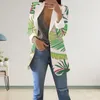 Women's Suits Stylish Casual Blazer Long Sleeve Versatile Women Single Breasted Printing Office Lady Suit Jacket