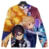 Men's Hoodies Alicization Anime Unisex Round Neck Sweatshirt Fashion Trend Style 3D Polyester Material