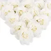 Fleurs décoratives 20pcs 4.3 "En-tête de fausse rose pour bricolage assorti Bouquet de mariage Baby Shower Arrangement de fleurs à la main Party Home