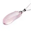 Pendant Necklaces Genuine Natural Pink Quartz Star Lights Bead For Women Necklace Charm Transparent Crystal 35 13 13mm