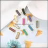 Charms 패션 문 Druzy 석재 펜던트 팔찌 뱅글 목걸이 금 도금 인조 천연 10 스타일 DIY 매력 보석 액세서리 DHAFS