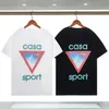 2023 Moda Casabla PAR AVION FLEUR TEE T Shirt Erkek Bayan Panoramique T-Shirt Tees Giyim Üstleri Erkek Göğüs Harf Gömlek Lüks Giyim Sokak Şort