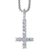 Charms Lil Uzi Vert Reverse Cross Pendant Pertes carrées de haute qualité croix Hiphop Fit Jewelry 230210