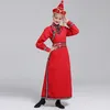Costume Accessories Red Mongolia Dress Long Sleeve Mongolian Clothing National Dance Costumes Year Festival