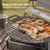 Camp Kitchen Non-Stick Baking Griddle Anti-Scorch Hög temperaturgrill Grid Mesh Pad för utomhuscamping BBQ Tools Camping Vandring Access 230210