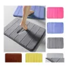 Bath Mats Home Mat Coral Fleece Bathroom Carpet Water Absorption Nonslip Memory Foam Absorbent Washable Rug Toilet Floor 211130 Drop Dholp