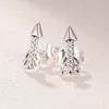 Authentic Sterling Silver Sparkling Arrow Stud Earrings for Pandora Fashion Party Jewelry For Women Girls CZ Diamond Girlfriend Gift Earring Set with Original Box