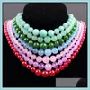 Collares con cuentas Ágata natural Red Indian Grass Tower Collar de cadena Stone Bead Drop Delivery Joyería Colgantes Dhx8G