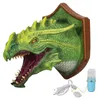 Objets décoratifs Figurines Dragon Legends Prop 3D Mural Dinosaure Fumée Lumière Mur Art Sculpture Forme Statue Décor À La Maison Chambre Halloween Décoration 230210