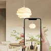 Lights Nordic Pink Blue Ceiling Chandelier For Bedroom Study Kitchen Hotel Bar Pendant Lamp White PVC Petal Lighting Fixture Free Bulb 0209