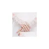 Bridal Gloves Factory Direct Fingerless Diamond Lace Hook Beaded Short Wedding Drop Delivery Party Events Accessories Dh5Dq