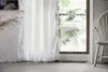 カーテンカスタムリビングルームの寝室のカーテン2023フレンチコットンリネン短いソリッドカラー仕上げ窓の画面
