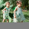 Kledingsets 2022 Baby Zomerkleding Broeder en zus Matching Outfits Toddler Boys Girl Topbottom Set Girls Jurken Kinderkledingpak W230210