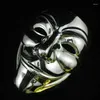 Fournitures de fête 2023 Costume de mascarade d'Halloween Cosplay V pour Vendetta Masque anonyme Doré Argent Adultes