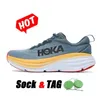 Hoka One Bondi 8 Buty swobodne buty męskie Triple Black White Free People Summer Song Antracyt Castlerock Goblin Blue Men Men Designer Treakers Treakers