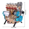 Blokları Mini Montaj Araba Inline FourCylinder Motor Modeli Kit Oyuncaklar Yetişkin Hediye Eğitim Reçine Süsler 230.210 birleştirin