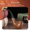 Smoking Pipe New imitation ebony high-quality polished resin looped pipe old-fashioned hammer technology retro smooth curved cigarette set