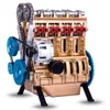 Blokları Mini Montaj Araba Inline FourCylinder Motor Modeli Kit Oyuncaklar Yetişkin Hediye Eğitim Reçine Süsler 230.210 birleştirin