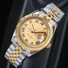 Mit Box-Papieren, hochwertige Uhr, neue Version, 18 Karat Gelbgold, Diamant-Lünette, 41 mm Zifferblatt, automatische Mode-Herrenuhr, GD-Armbanduhr 2023