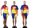 2024 Designer joggingpakken merk trainingspakken zomer dames tie-dye outfits tweedelige set T-shirt met korte mouwen shorts Casual Fitness Sportkleding Outwork Kleding 3029-2