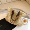 Totes Taschen Bohemian Hollow Straw Beach Handabg Handgefertigte gewebte Umhängetasche für Frauen Raffia Shopping Travel Female Summer Casual Tote 230210