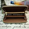 Top qualité porte-monnaie dame en cuir classique long portefeuille pour hommes en cuir long sac à main moneybag pochette à fermeture éclair poche à monnaie note compartimentm227A