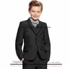 Ensembles de vêtements rouge garçons costume mode Blazer pantalon gilet noeud papillon 4 pièces ensemble enfants Blazer mariage smoking fête tenue formelle W230210