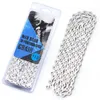 6 7 8 9 10 11 Speed Bicycle Chain 116 Links MTB Mountain Road Bike Stainless Steel Chains Plating Cycling Accessories BC0577 0210