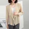 Jaquetas femininas Miyake jaqueta plissada mulheres 2023 primavera cor sólida de manga comprida top moda solta e fina terno casual outerwearwomen's