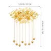 Bandanas Wedding Hair Comb Chinese Hairpins Tassel Accessories Style Metal Pearl Crystal Flower Gift Favor Party Floralgold Bride
