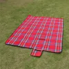 Utomhusdynor Vilad Folding Cushion Spring Mat Outdoor Picnic Lightweigh Waterproof Sleeping Camping Pad Mat Moisture Proof Plaid Filt 230210