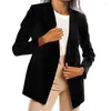 Costumes Femme Blazers Décontractés Manches Longues Couleur Unie Slim Fit Cardigan Automne Hiver Pas de Bouton Ouvert Devant Bureau Costume Veste Survêtement