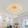 Candelabros Led modernos, lámpara colgante de araña de techo de cristal de lujo de diseñador para luces de dormitorio, luminarias de decoración para sala de estar 0209