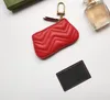 Letras mini cremallera de cuero Carteras para llaves Titulares de tarjetas Hombres mujeres Monedero Lienzo Diseñador Moda negro rojo rosa