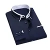 Men's Casual Shirts 8XL Men Spring Autumn Business Dress Shirt Male Slim Fit Casual Long Sleeve Shirt High Quality Hombre Clothes Tops Black White 230210