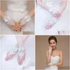 Bridal Gloves White Short Wedding Fingerless For Bride Lace Accessories Drop Delivery Party Events Dherj