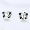 Studörhängen söta panda huvud djurform öron piercing sterling silver 925 mode koreansk xmas fin kvinna juvelkrys odet22
