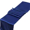 Table Runner 10pcsset Satin Table Runner 30 см x 275 см для свадебной вечеринки Банкет на дому.