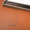 Французский инсл легкий роскошный ниша подвесные ожерелья дизайн улыбка ключицы цепь