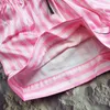 Pijama de duas peças para mulheres de sono feminino para mulheres listradas de cetim de seda sono pijamas pjs shorts conjuntos de verão etono de outono curto loungewear roupas de casa 230209