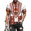 Men's Casual Shirts Trendy African Men's Turn Down Collar Shortfull Sleeve Shirt Plus Size Men Ethnic Primitive Tribal 3D Printed Button Blouses 230209