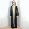 Ubranie etniczne Dubaj Turcja Islam Arabska Muzułmańska Długa modlitwa sukienka Abaya Open Abayas for Women Robe Longoe Kimono Femme Musulmane Caftan