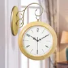 Wall Clocks Golden Nordic Clock European Retro Metal Electronic Living Room Luxury Zegar Scienny Home Decoration EA60WC