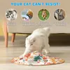 Cat Toys Electric Toy USB Laddning 360 Roterande Interactive Puzzle Intelligent Pet -artiklar Retande Feather Supplies Accessories 230210
